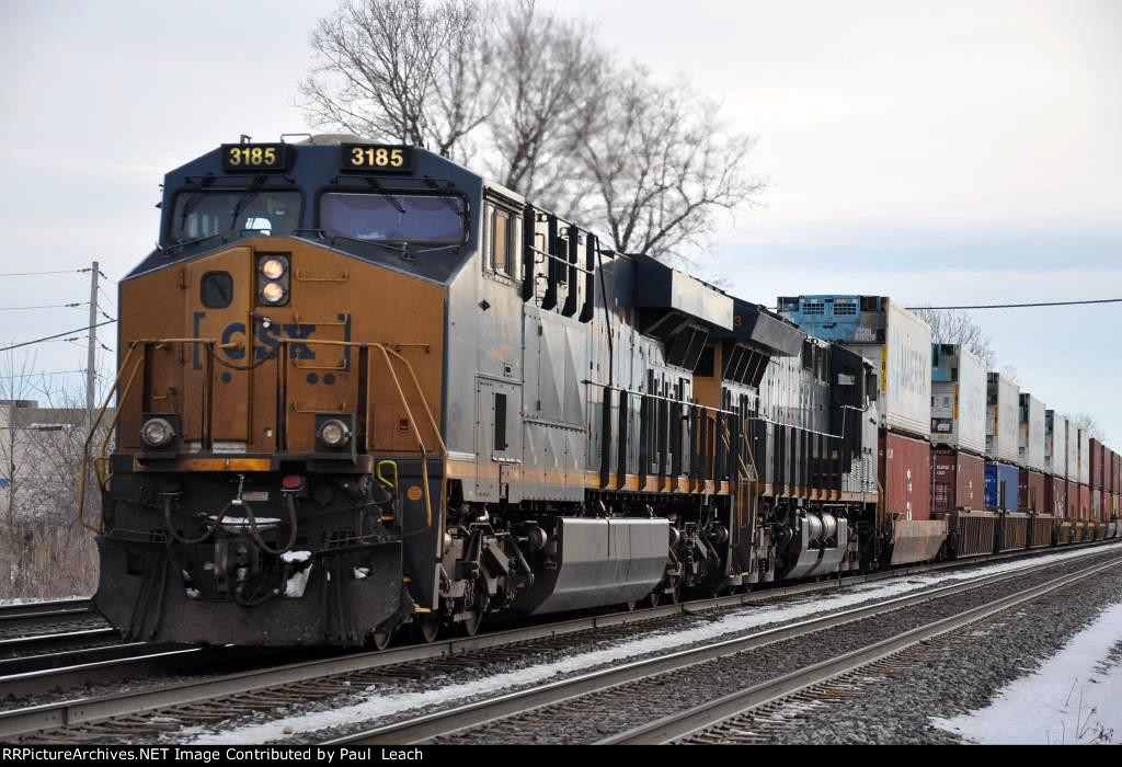 Westbound stack train